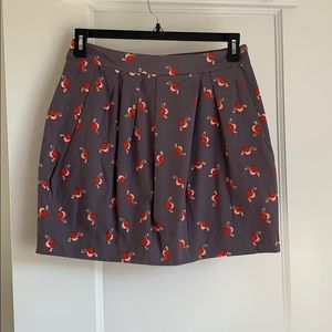 HALOGEN Mini Pleated Skirt Flower Print